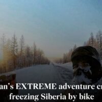 Siberia,Cycling,Extreme adventure,Temperature,Equipment,Russia,Cold weather,Challenges,Journey,Solo travel,Alpine gear,Survival,Language barriers,Wildlife,Winter conditions,Face mask,Technology,Remote villages